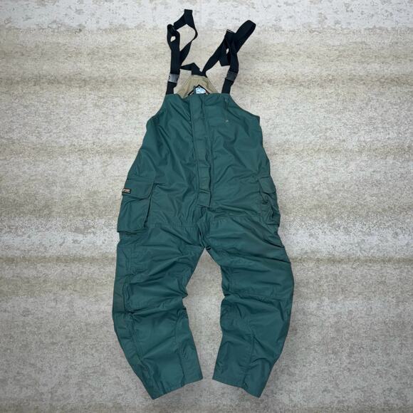 Vintage Pro Rainer Overalls Baggy Wide Leg Fit Forest Green Water Resistant 90s - Picture 1 of 5